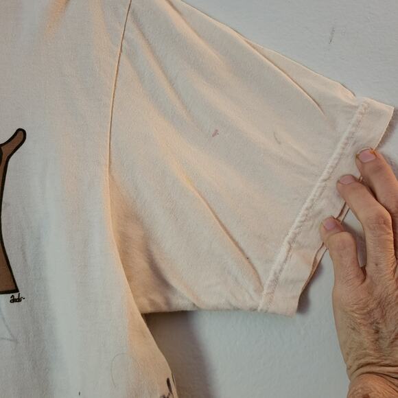 VTG ando & friends Brown & Orange Hawaii Hang Loose Shaka Hand Tan TShirt Med - Picture 7 of 10